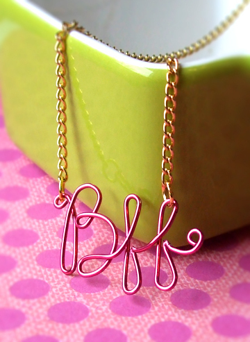26 Gauge Wire >> Bff Necklace · How To Make A Wire Word Necklace · Beadwork ... 26 Gauge Wire >> Bff Necklace · How To Make A Wire Word Necklace · Beadwork ...
