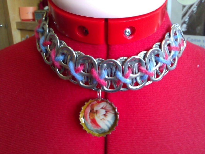 Soda Tab Necklaces With Bottle Cap Pendants · A Pop Tab Necklace