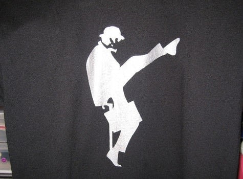 Completed Project: Monty Python Ministry Of Silly Walks Stenciled Tee Picture #1