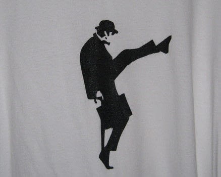 Completed Project: Monty Python Ministry Of Silly Walks Stenciled Tee Picture #1