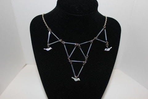 Completed Project: Triangles And Birds Necklace Picture #1