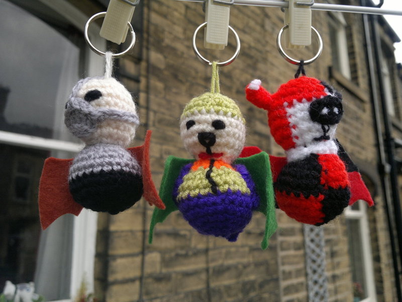Joker Bat Keyring ? How To Stitch A Knit Or Crochet ...