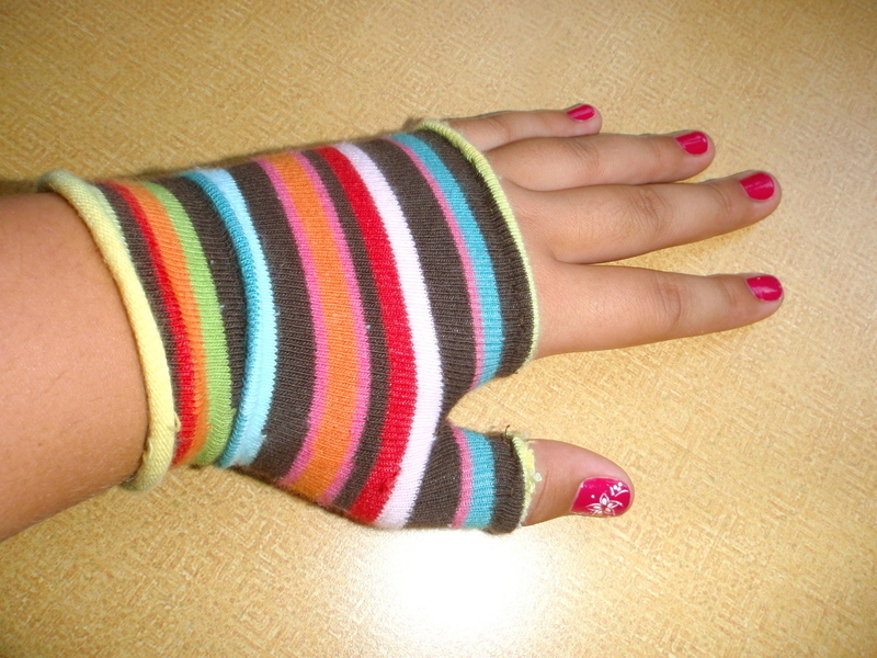 Sock Gloves · Fingerless Gloves · Sewing on Cut Out + Keep · Version by