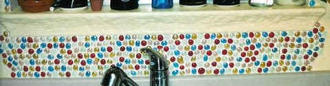 Completed Project: Easy Marble Backsplash Picture #1
