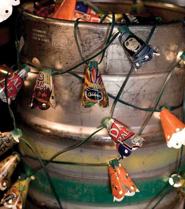 Beer Can String Lights · Extract from Beer Crafts by Shawn Gascoyne