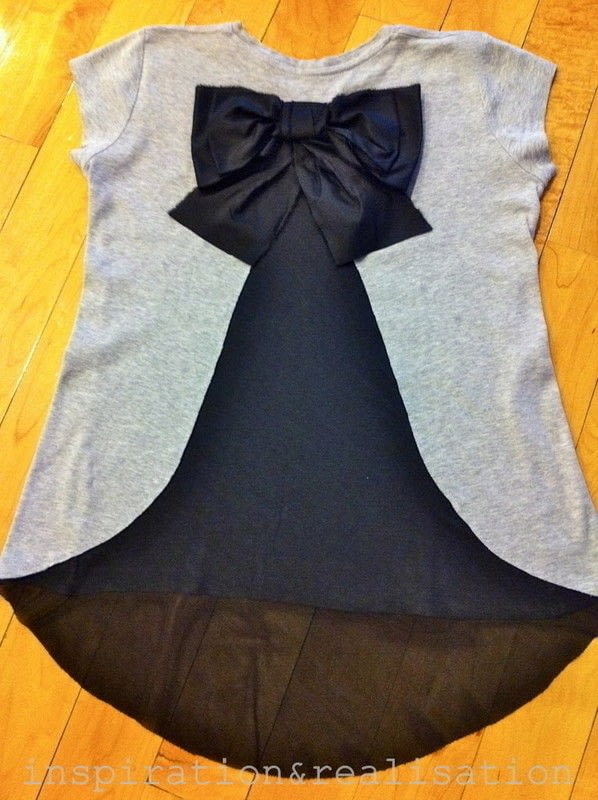 20 Minutes T Shirt Revamp · How To Make A Bow Top · Sewing on Cut Out