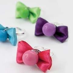 Diy Rings In Bow Pattern And Candy Color