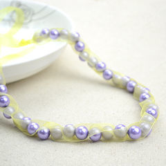 Handmade Beaded Necklaces Out Of Pearls And Ribbons