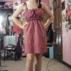 Elastic Waistband Ribbon Dress