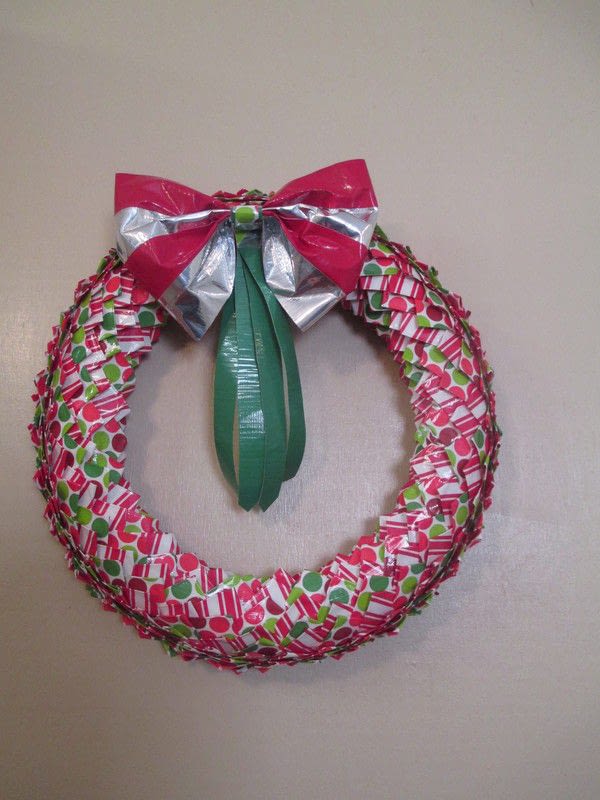 christmas duct tape wreath 183 a recycled wreath 183 other on christmas duct tape wreath 183 a recycled wreath 183 other on