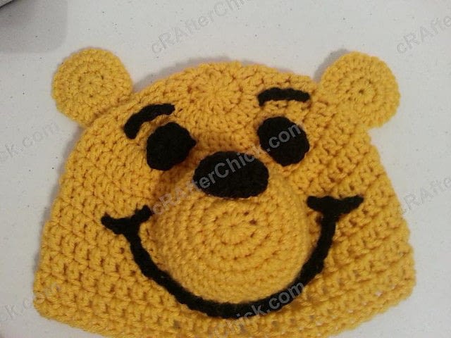 Winnie The Pooh Bear Crochet Beanie Hat ? An Animal Hat ...