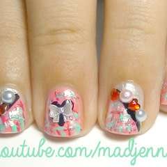 Romantic Tweed Nail Art for Short Nails ❤