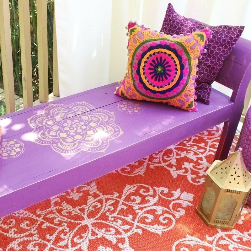 Boho Bench Makeover · How To Make A Bench · Decorating on Cut Out + Keep