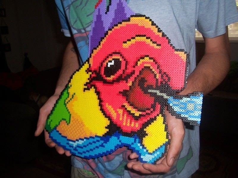 Perler Fish · A Pegboard Bead Charm · Pegboard on Cut Out + Keep