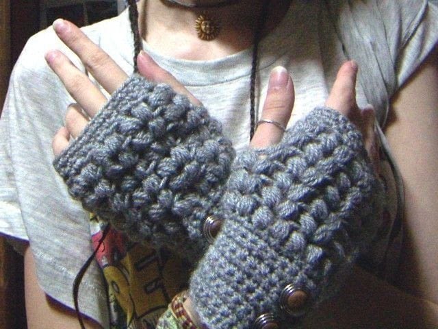 How to Crochet Warm Long Fingerless Gloves