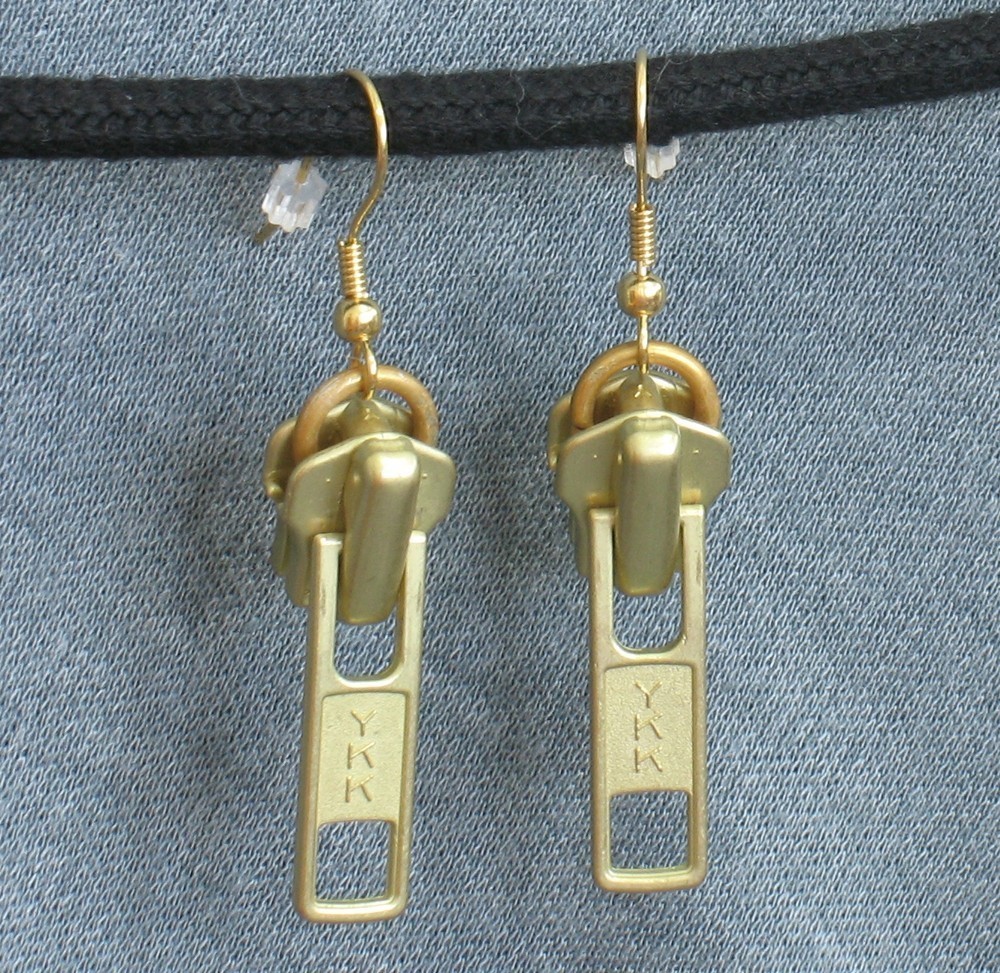 Zipper Earrings · A Pair Of Zipper Earrings · Jewelry Making on Cut Out