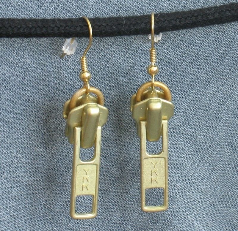 Zipper Earrings · A Pair Of Zipper Earrings · Jewelry Making on Cut Out