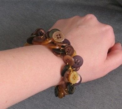 Completed Project: Fall Colors Button Bracelet Picture #1