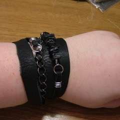 Leather Scrap Wrap Bracelet