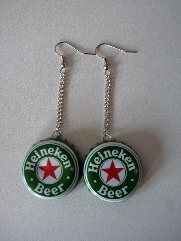 Beer Cap Earrings · A Bottle Cap Earring · Jewelry Making on Cut Out + Keep