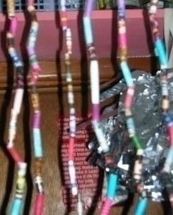 Completed Project: Paper Bead Curtain Picture #1