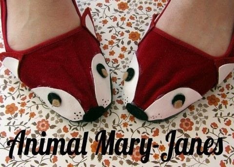 Completed Project: Animal Mary Janes Picture #1