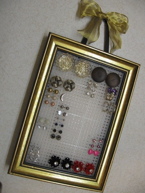 Stud Earring Organizer · How To Make A Jewelry Frame · NoSew on Cut