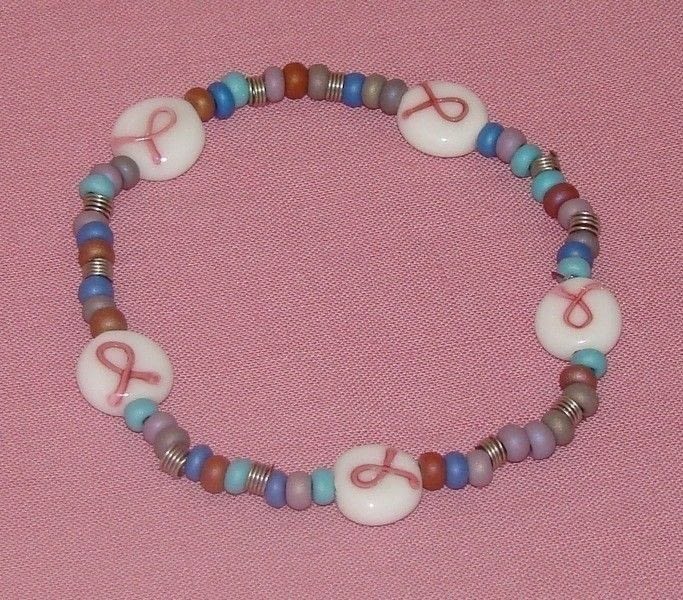 Breast Cancer Bracelets · A Beaded Bracelet · Jewelry Making on Cut Out