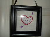 Framed Embroidered Valentine