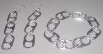 Soda Tab Earrings And Bracelet