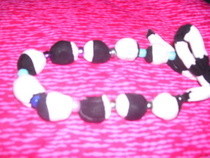 Fabric And Bead Necklace