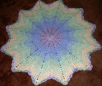 Blended Rainbow Crocheted Round Ripple