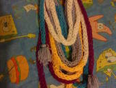Colourful Finger Knitted Scarf
