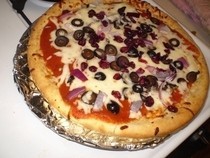 Red White and Black Pizza