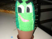 Happy Mustashioed Cactus Pincushion
