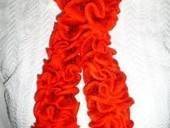 Crocheted Ruffled Boa Scarf