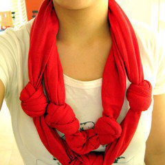 Diy: Knotted Double Layered Scarf From Xl Men's Tee