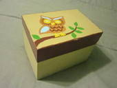 Hand Painted Jewelry Box With Owl Design