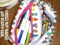 Rocket Ship Crayon And Marker Case