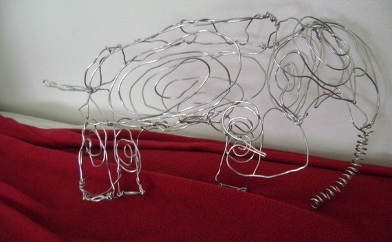 Wire Sculpture Elephant