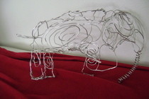 Wire Sculpture Elephant