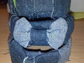 Jeans Armlet Made From A Plastic Bottle