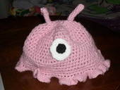 Futurama Brain Slug Crochet Hat (In Pink)
