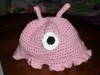 Futurama Brain Slug Crochet Hat (In Pink)