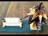 Origami Christmas Tree And Business Card Holder