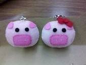 Felt Pig Keychain