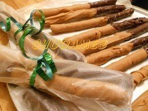 Fancy Chocolate & Peanut Butter Dipped Pretzels.