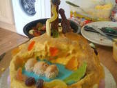 Tropical Island Rainbow Cake