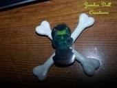 Rockabilly Frankenstein Crossbone Hair Clip