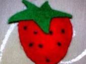 Strawberry Felt Brooch